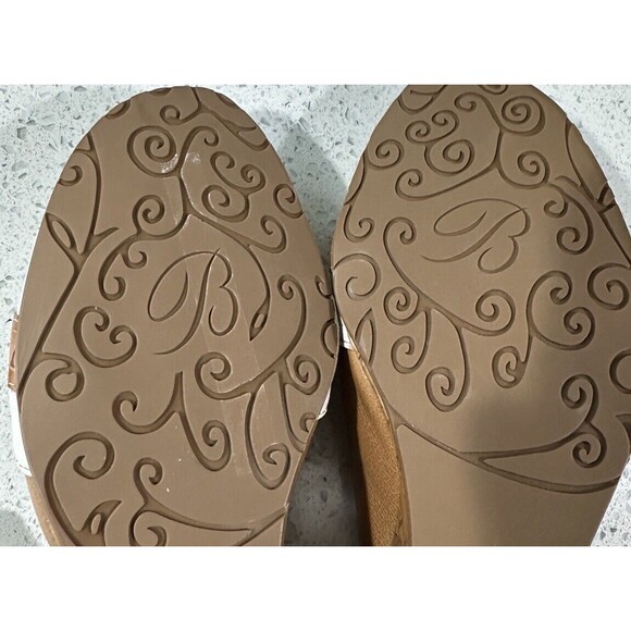 Brighton Rally Cork Wedge Sandals Tan White Silver Heart Sling Back 9.5M New - Picture 6 of 6